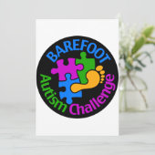Uitnodigingen voor Barefoot Autism Challenge (Staand voorkant)