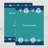 Uitnodigingen voor beach bruiloft - sjabloon (Voorkant / Achterkant)