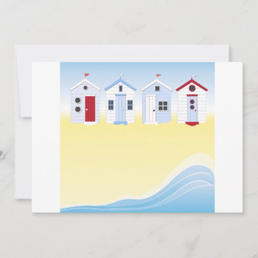 Uitnodigingen voor Beach Huts (Voorkant)