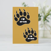 Uitnodigingen voor Beer Cub Weddings (Staand voorkant)