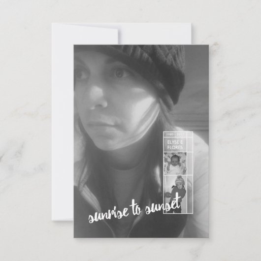 Uitnodigingen voor begrafenissen van zonsopgang to (Voorkant)