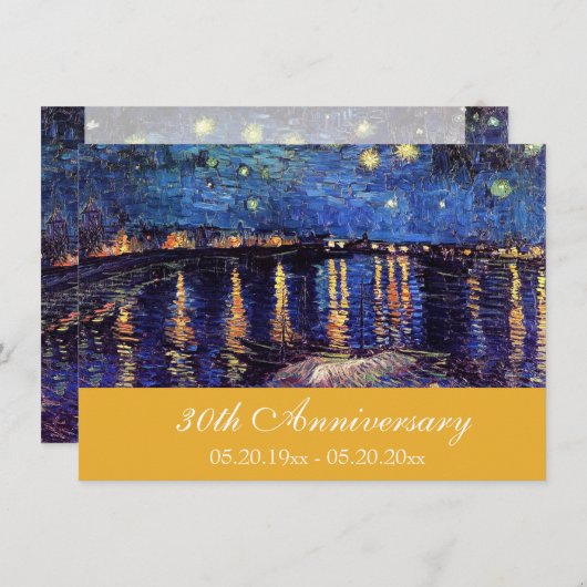 Uitnodigingen voor beroemde kunst-verjaardagsfeest (Voorkant / Achterkant)