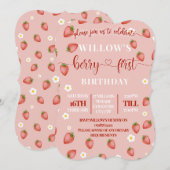 Uitnodigingen voor Berry's Eerste Verjaardagsfeest (Voorkant / Achterkant)