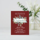 Uitnodigingen voor Bevestiging Eucalyptusgroen (Staand voorkant)