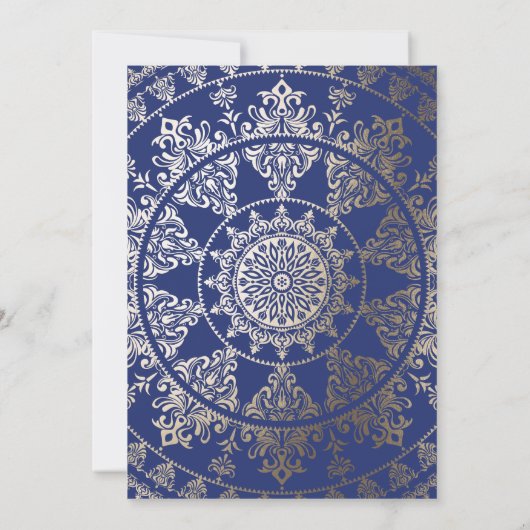 Uitnodigingen voor bevestiging | Gold Foil Mandala (Achterkant)