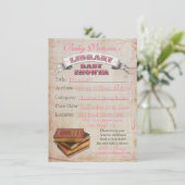 Uitnodigingen voor bibliotheekbaby's (Staand voorkant)