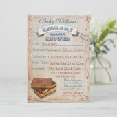 Uitnodigingen voor bibliotheekbaby's (Staand voorkant)