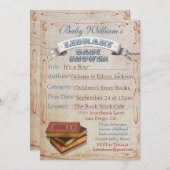 Uitnodigingen voor bibliotheekbaby's (Voorkant / Achterkant)