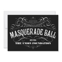 Uitnodigingen voor Black and White Masquerade Ball