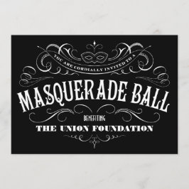 Uitnodigingen voor Black and White Masquerade Ball