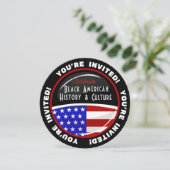  uitnodigingen voor Black History Event (Staand voorkant)