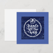 Uitnodigingen voor blauw kerstfeest (Voorkant / Achterkant)