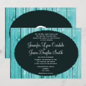 Uitnodigingen voor Blauwgroen bruinwasserij in Rus (Voorkant / Achterkant)