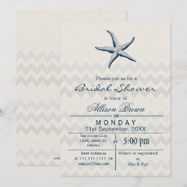 Uitnodigingen voor Blue Chevron Starfish Beach bru