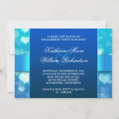 Uitnodigingen voor Blue Heart Engagement Party (Achterkant)