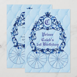 Uitnodigingen voor Blue Royal Crown Carriage-feest
