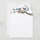 Uitnodigingen voor  blusvogels tijdens het huwelij (Achterkant)