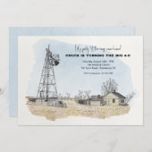 Uitnodigingen voor boerderijfeest (Voorkant / Achterkant)