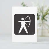 Uitnodigingen voor boogschieten (Staand voorkant)