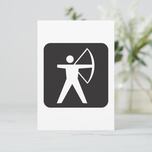 Uitnodigingen voor boogschieten (Staand voorkant)