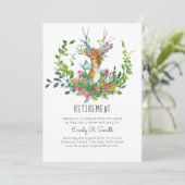 Uitnodigingen voor bosherten PENSIOEN vrouwenfeest (Staand voorkant)