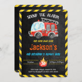 Uitnodigingen voor brandweerwagens (Voorkant / Achterkant)