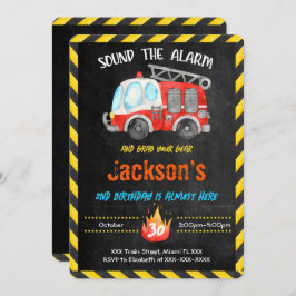 Uitnodigingen voor brandweerwagens