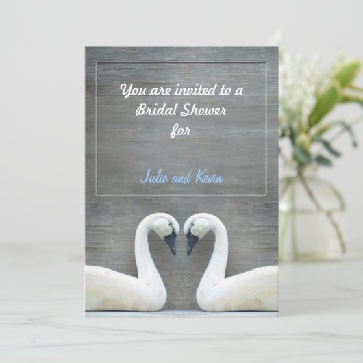 Uitnodigingen voor Bridal-showprogramma uit Swan (Staand voorkant)