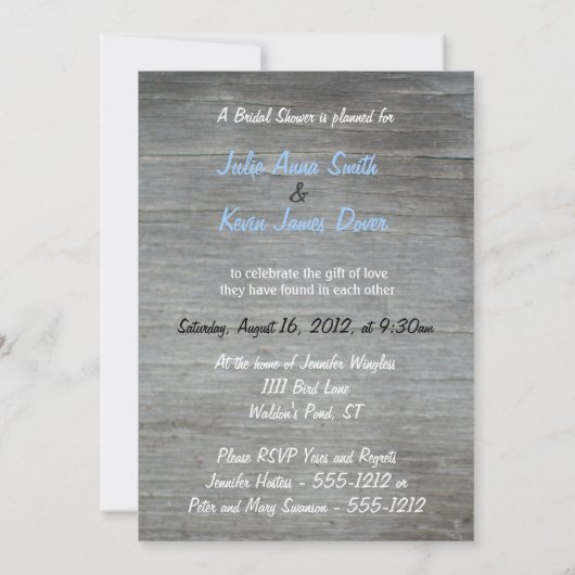 Uitnodigingen voor Bridal-showprogramma uit Swan (Achterkant)