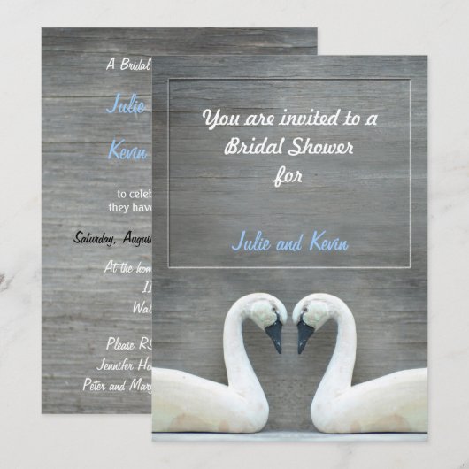 Uitnodigingen voor Bridal-showprogramma uit Swan (Voorkant / Achterkant)