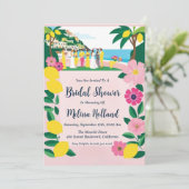 Uitnodigingen voor bruidsdouches Amalfi Coast (Staand voorkant)