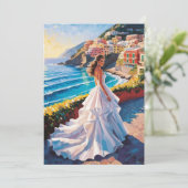 Uitnodigingen voor bruidsdouches Amalfi Coast (Staand voorkant)