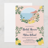 Uitnodigingen voor bruidsdouches Amalfi Coast (Voorkant / Achterkant)