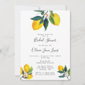 Uitnodigingen voor bruidsfeest, citroen bruidsfees (Voorkant)