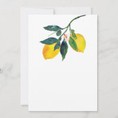 Uitnodigingen voor bruidsfeest, citroen bruidsfees (Achterkant)