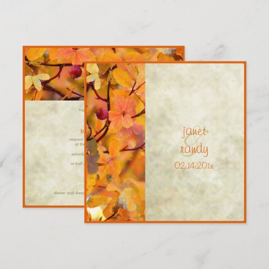 Uitnodigingen voor bruiloft (Voorkant / Achterkant)