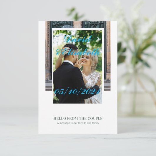 Uitnodigingen voor bruiloft  (Staand voorkant)