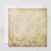 Uitnodigingen voor  bruiloft Damask (Voorkant)