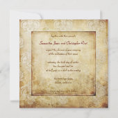 Uitnodigingen voor  bruiloft Damask (Achterkant)