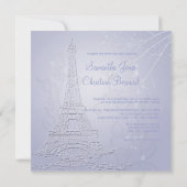 Uitnodigingen voor bruiloft in Parijs, eiffeltoren (Achterkant)