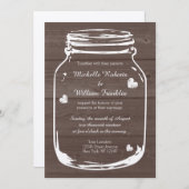 Uitnodigingen voor bruiloft met houtwaren (Voorkant / Achterkant)