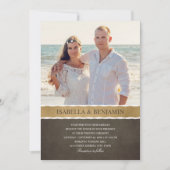 Uitnodigingen voor bruiloft op foto's | Modern Ele (Voorkant)