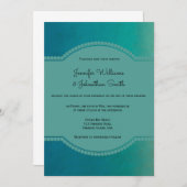 Uitnodigingen voor bruiloft op het strand op de Gr (Voorkant / Achterkant)