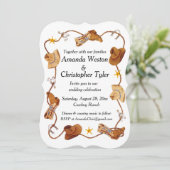 Uitnodigingen voor bruiloft van Cowboy (Staand voorkant)