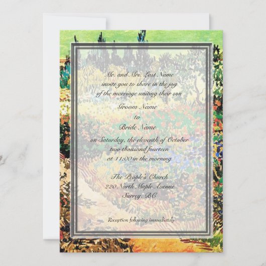 Uitnodigingen voor bruiloft van Groom ouders (Voorkant)