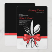 Uitnodigingen voor bruiloftsoefeningsdiner (Voorkant / Achterkant)