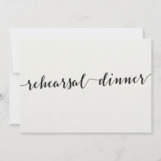 Uitnodigingen voor bruiloftsproef in zwart-wit (Voorkant)