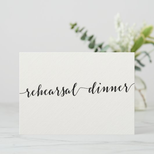 Uitnodigingen voor bruiloftsproef in zwart-wit (Staand voorkant)