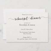 Uitnodigingen voor bruiloftsproef in zwart-wit (Achterkant)