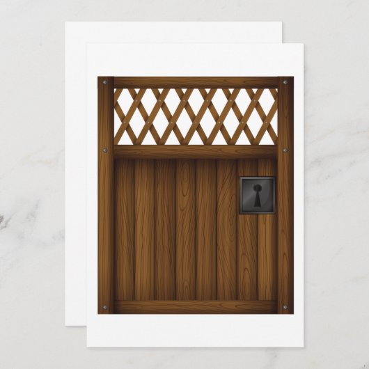 Uitnodigingen voor bruin hout van hout (Voorkant / Achterkant)